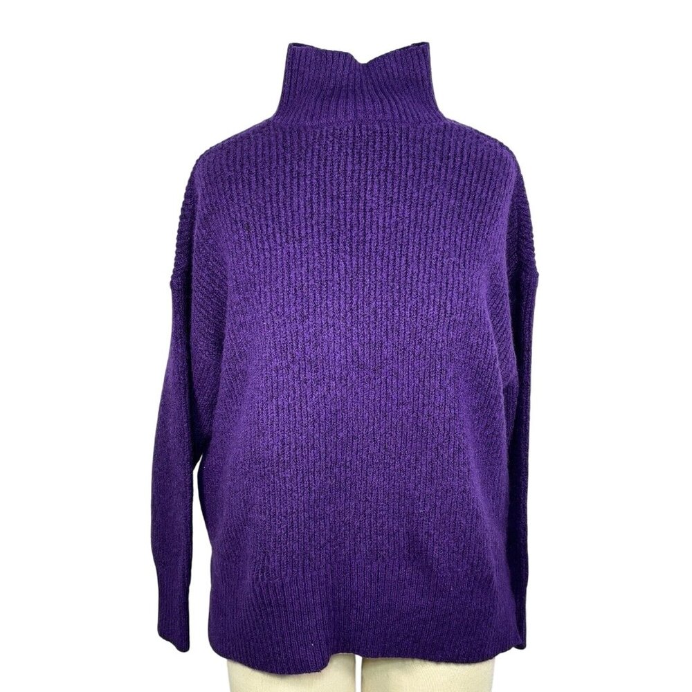 H&M Divided Purple Turtleneck Sweater Size M Womens Knit Pullover Warm & Cozy Ac
